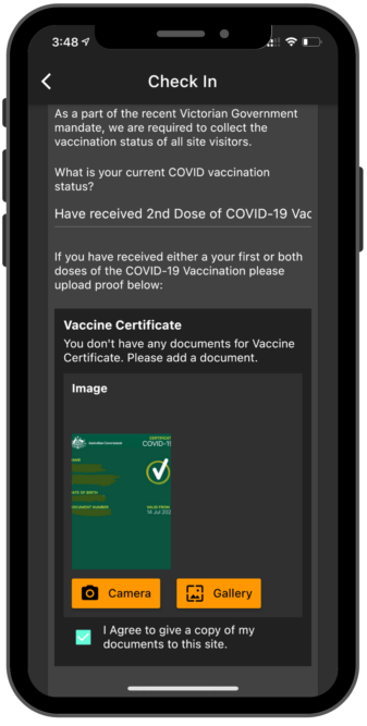 Vaccination on Phone Screen