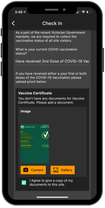 Vaccination on Phone Screen Vaccination on Phone Screen